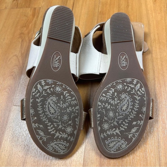 Sofft Vanita Womens Size 9.5M Taupe Gold Leather Slingback Wedge Sandals - Picture 9 of 9